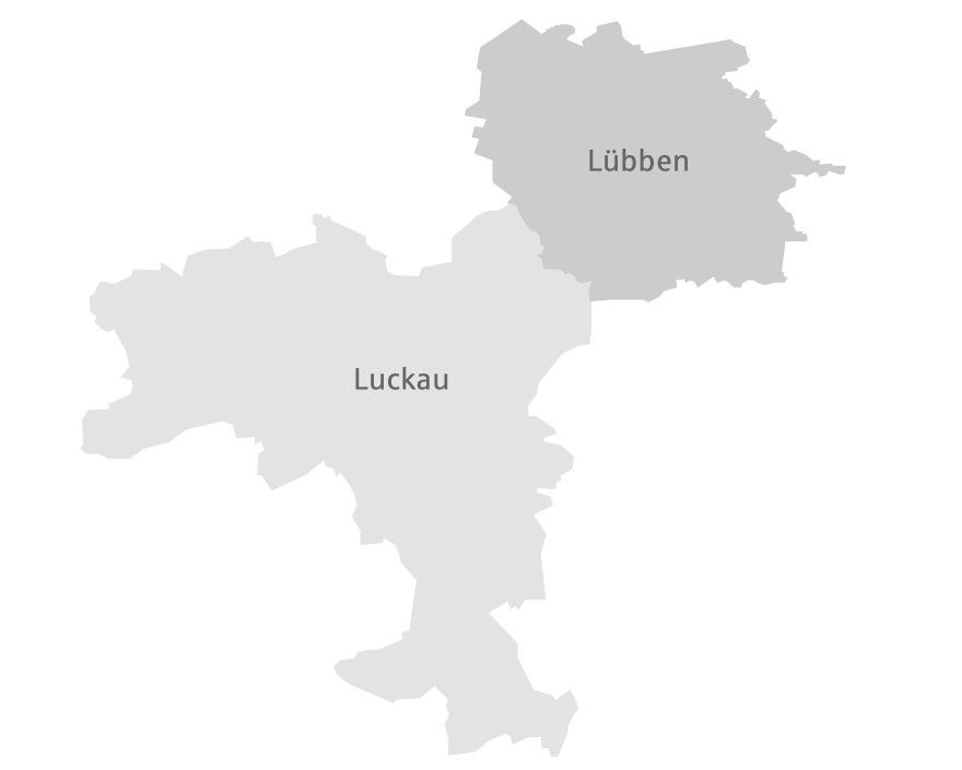 Lübben und Luckau Karte